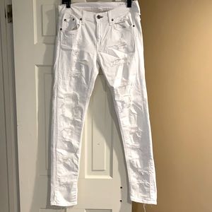 Rag&Bone Wht ripped jean sz28. 1 of a kind sample!
